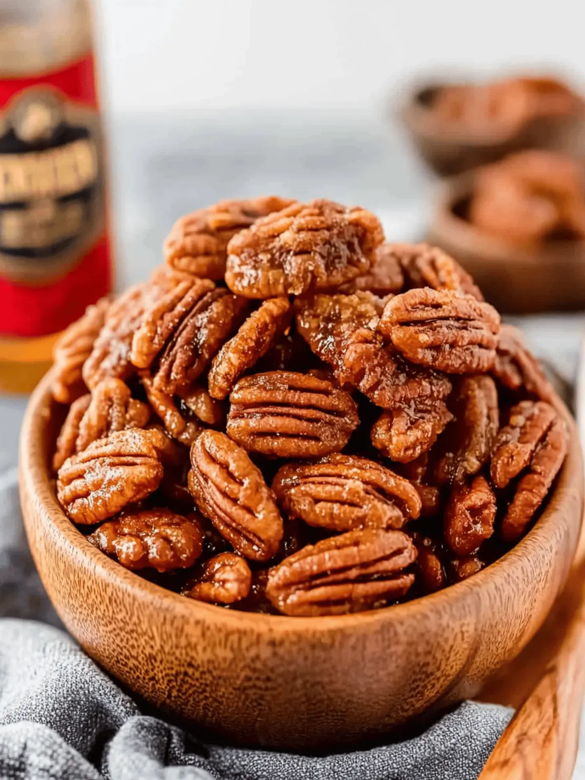 Crockpot Maple Bourbon Candied Pecans