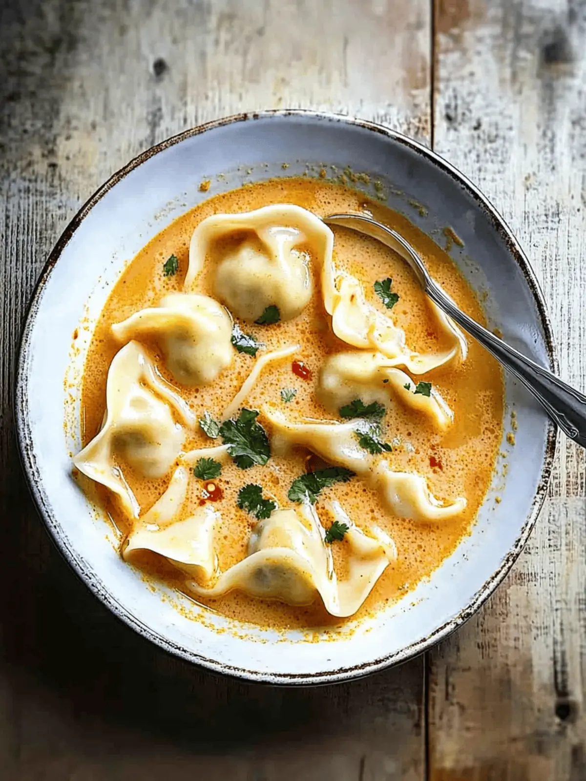 Thai Coconut Curry Dumpling Soup