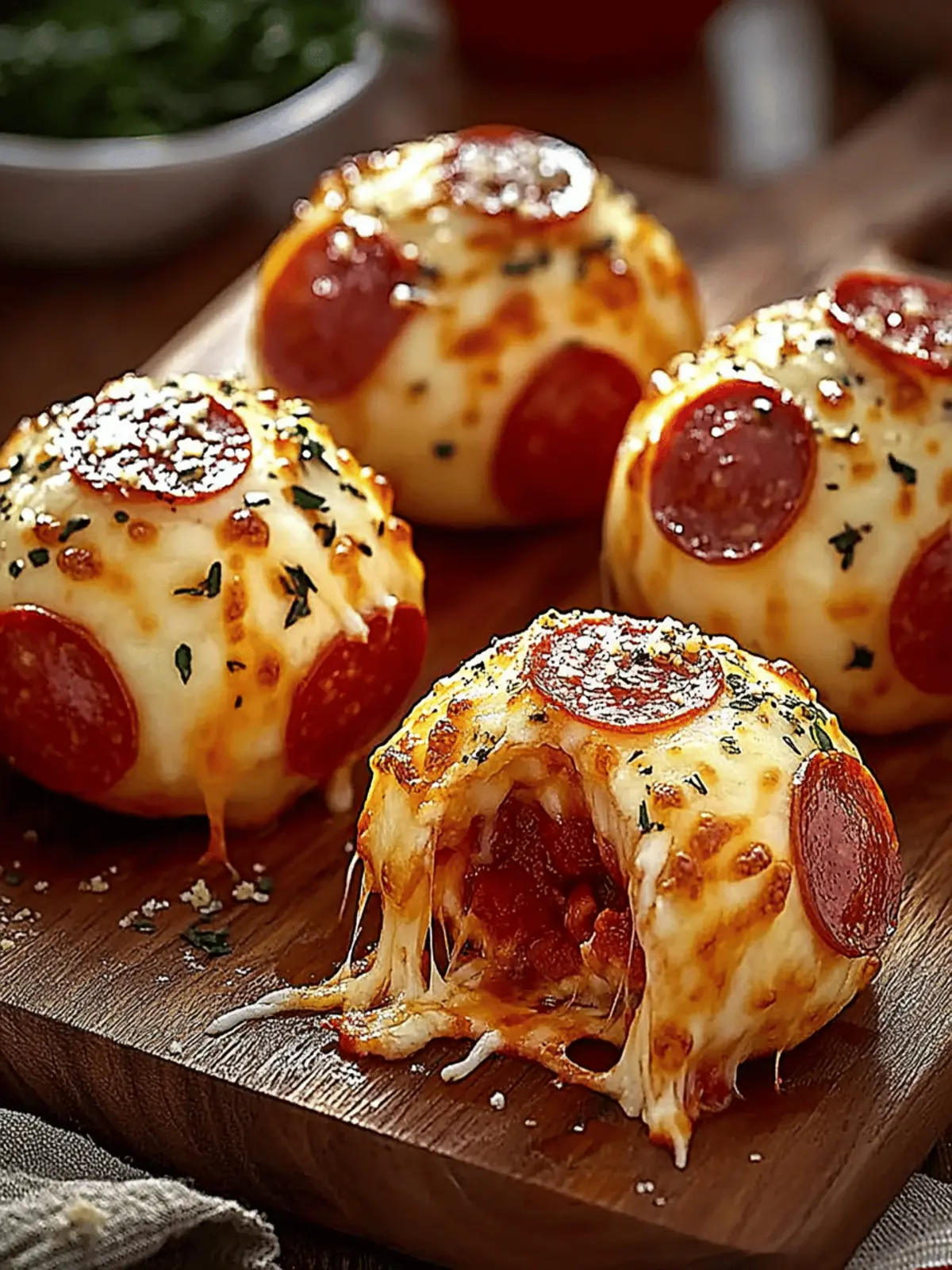 Easy Pepperoni Pizza Bombs
