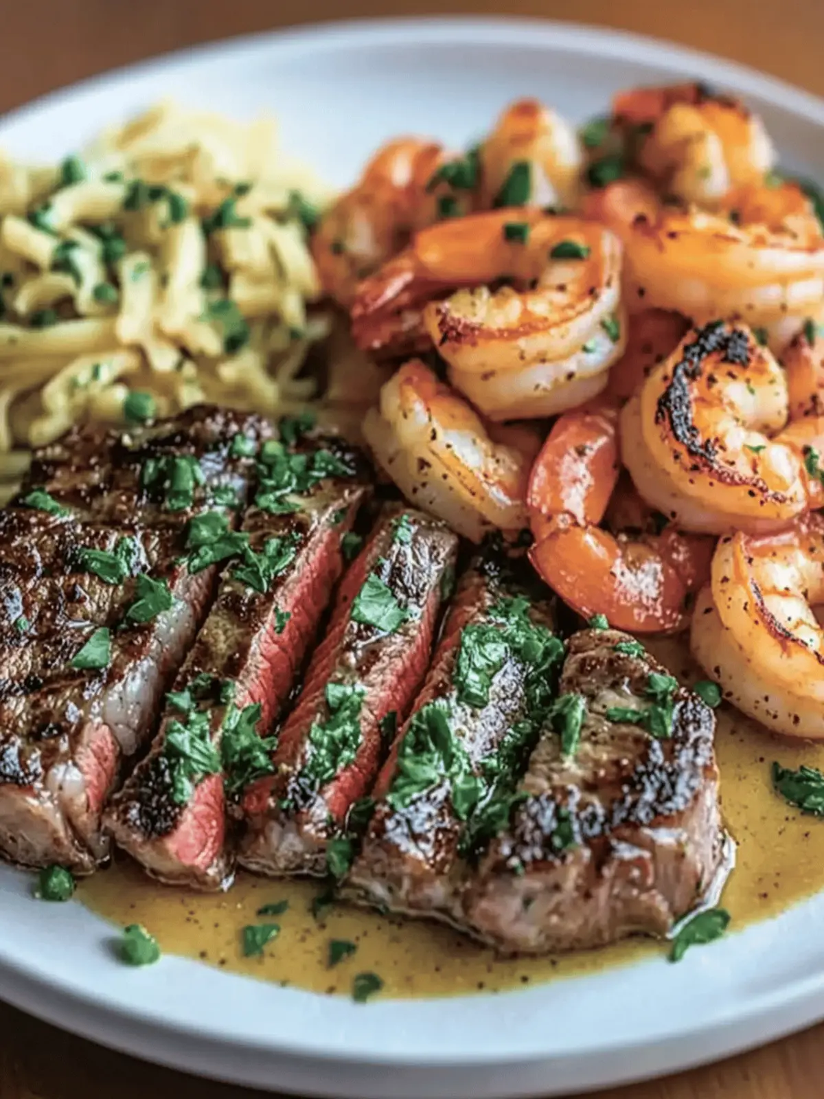 Garlic Butter Ribeye Steak and Shrimp Recipe