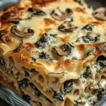 Creamy Spinach Mushroom Lasagna