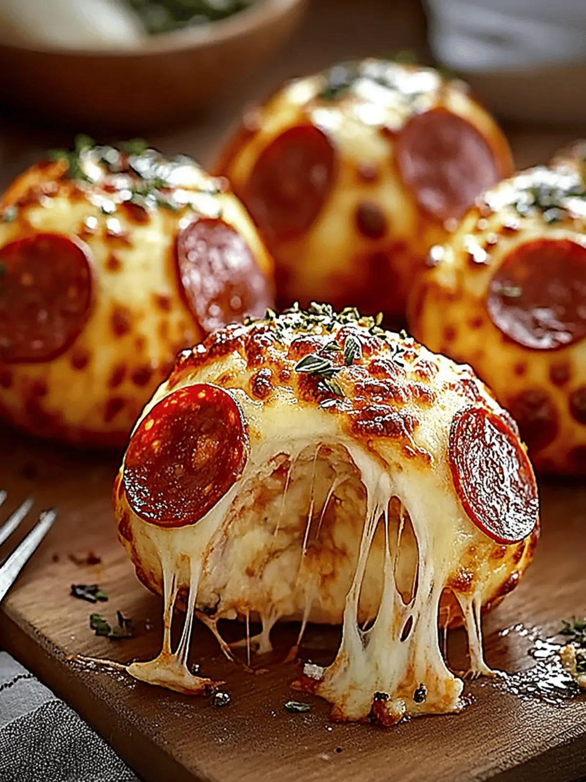 Easy Pepperoni Pizza Bombs