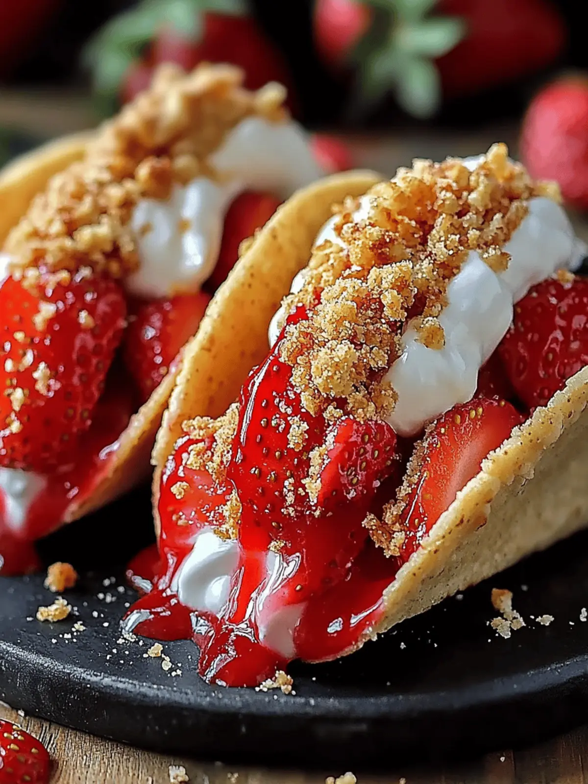 Strawberry Crunch Cheesecake Tacos