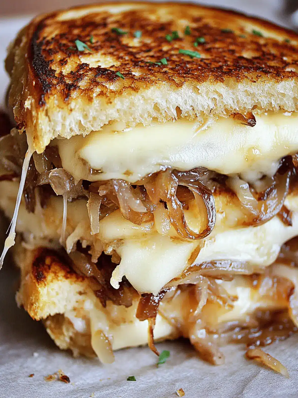 French Onion Grilled Cheese Sandwich