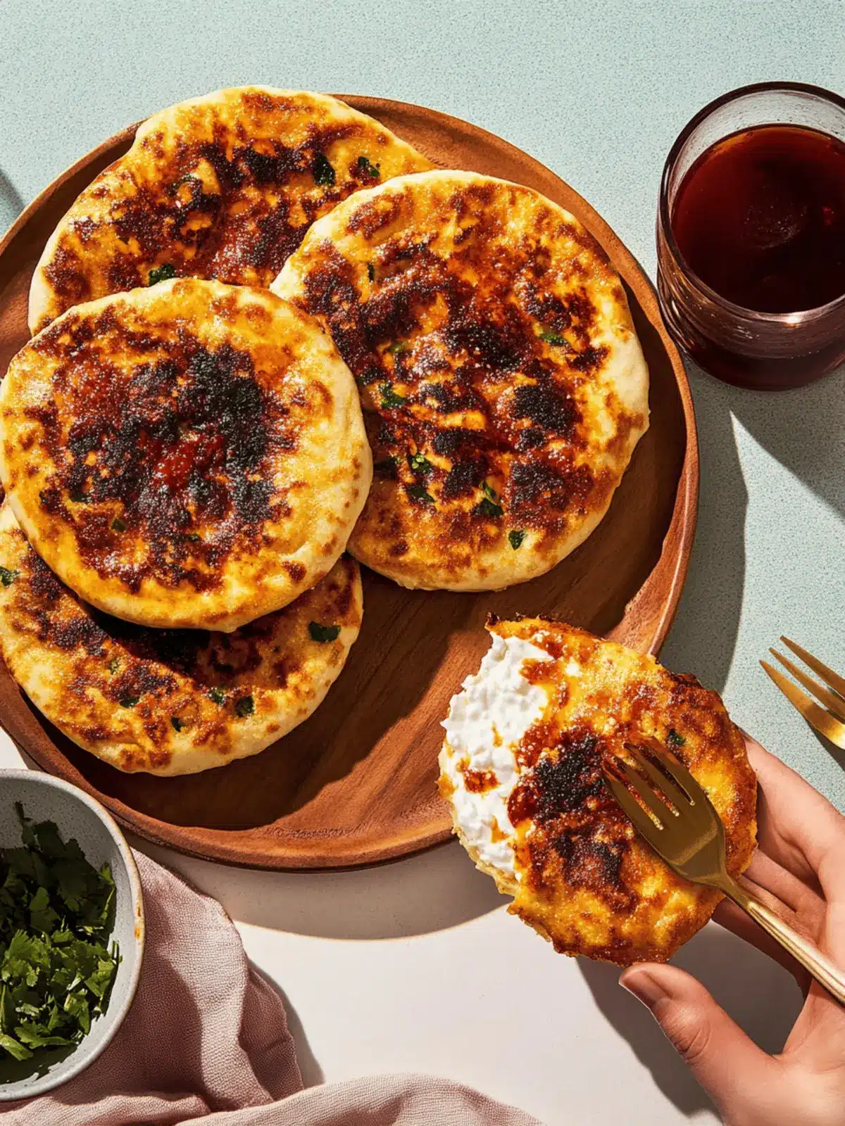 Chili Crisp Cottage Cheese Flatbreads