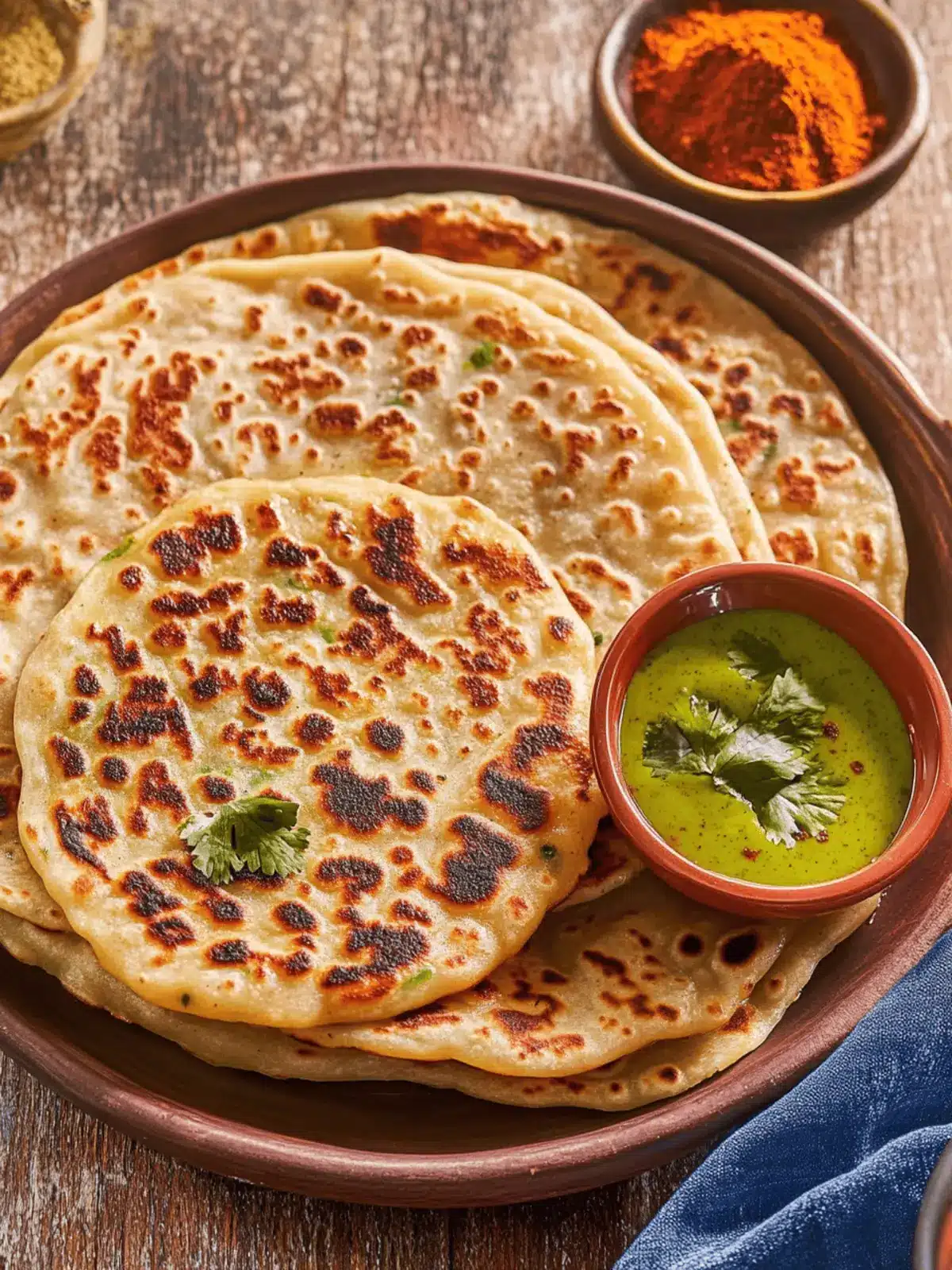 Aloo Paratha (Spiced Potato-Stuffed Flatbread)