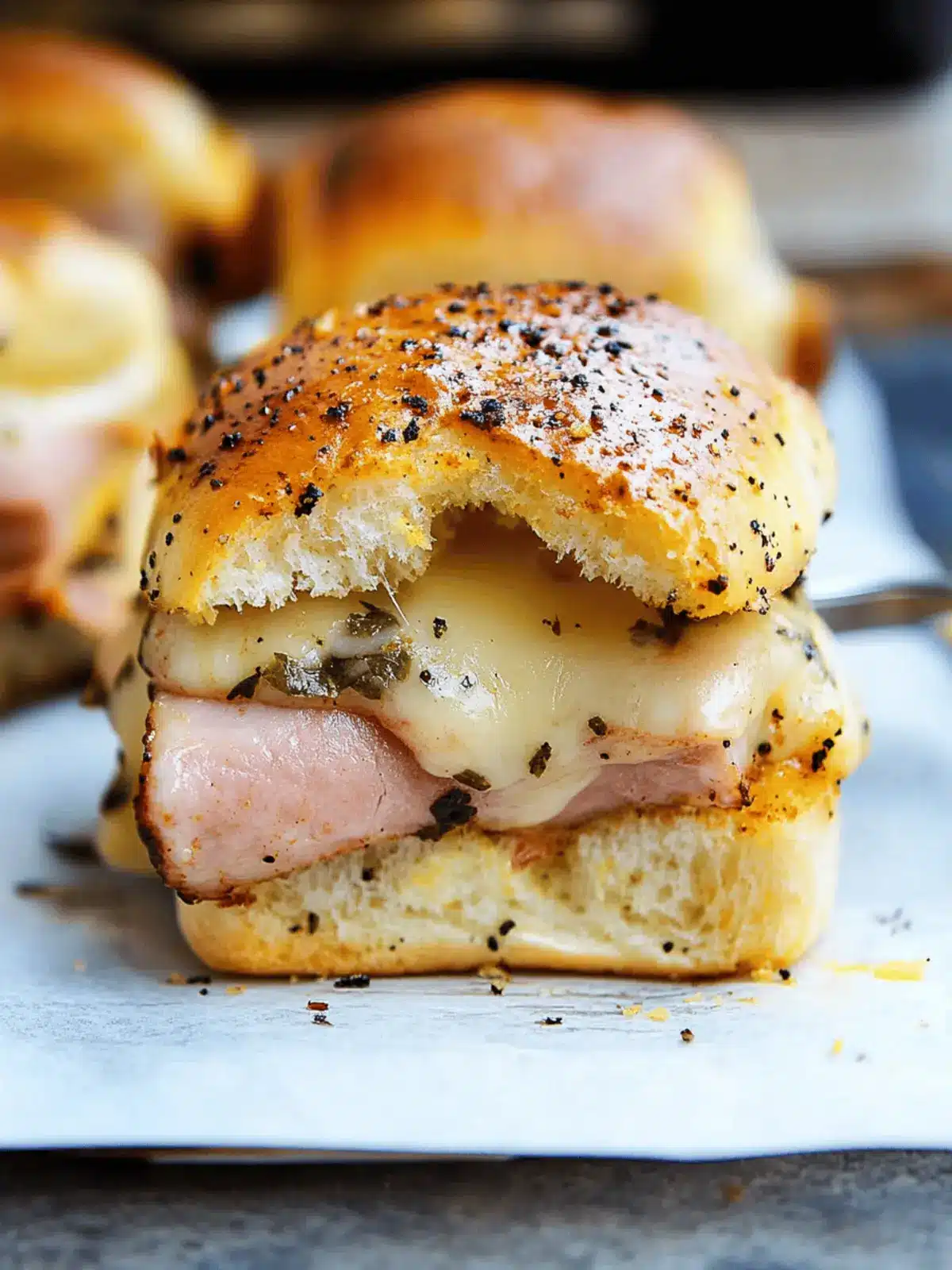Hot Ham and Cheese Sliders
