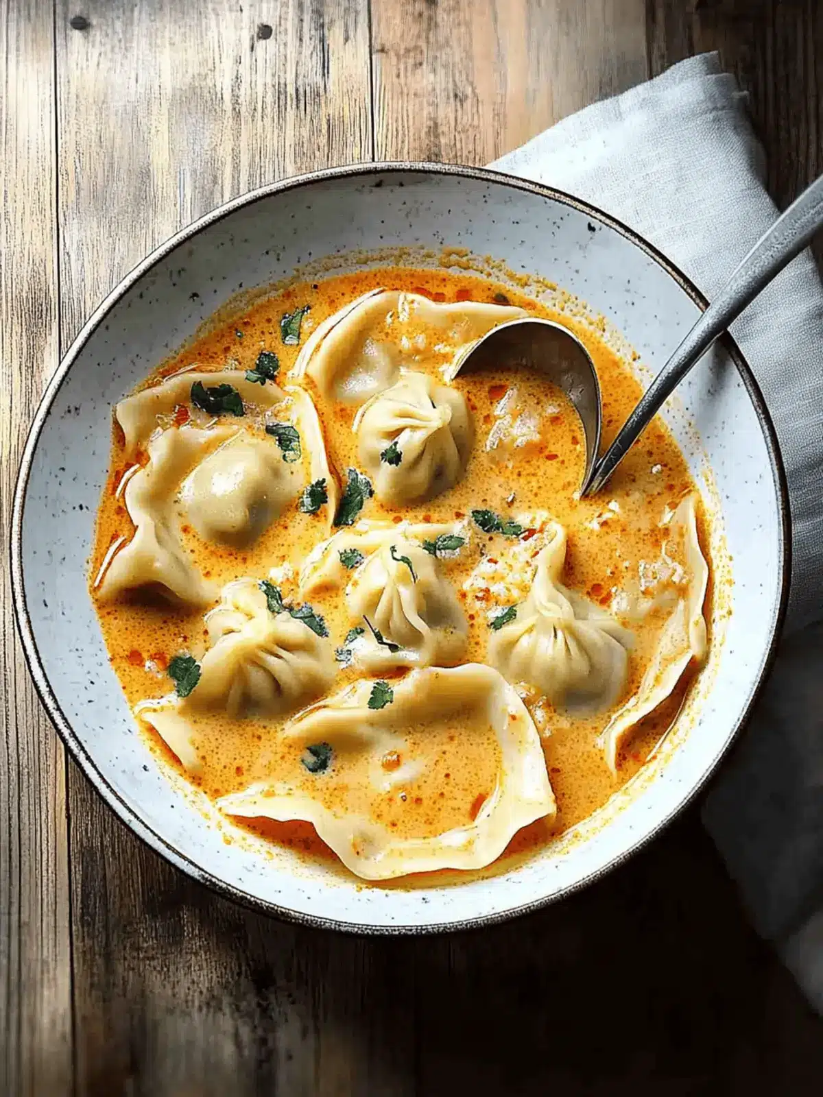 Thai Coconut Curry Dumpling Soup