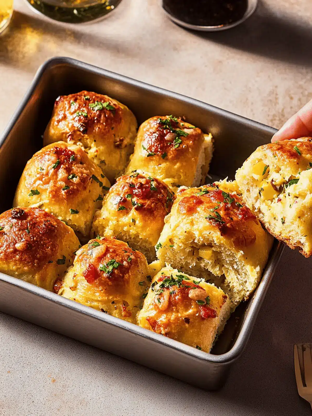 Loaded Baked Potato Dinner Rolls