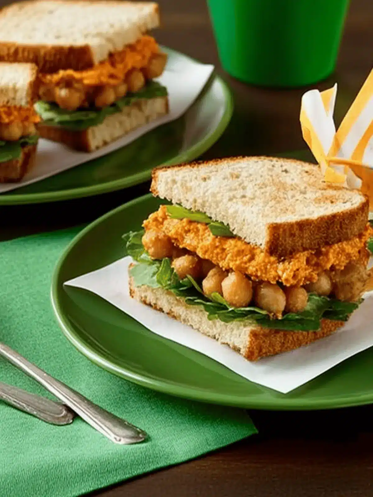 Buffalo Chickpea Sandwiches