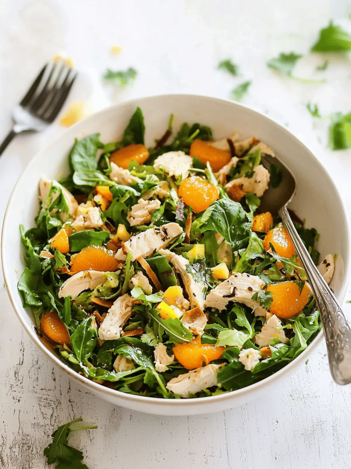 Paleo & Whole30 Mandarin Chicken Salad with Coconut Chips