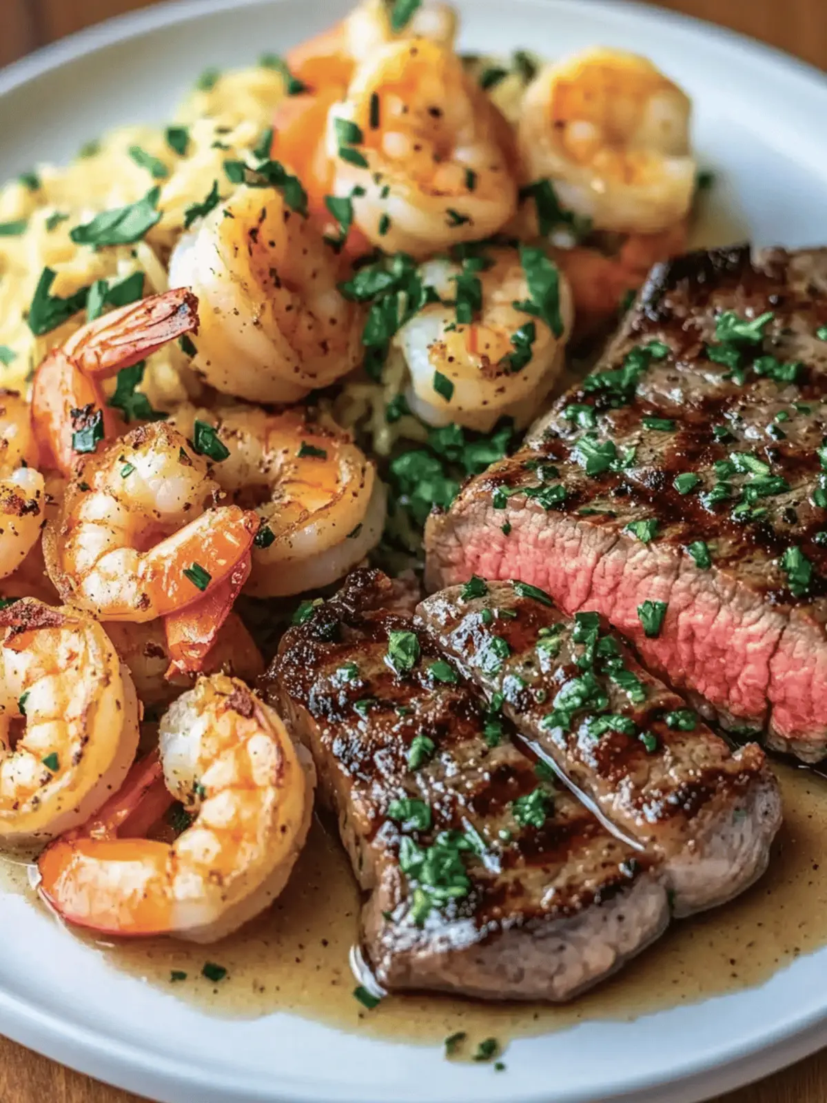 Garlic Butter Ribeye Steak and Shrimp Recipe