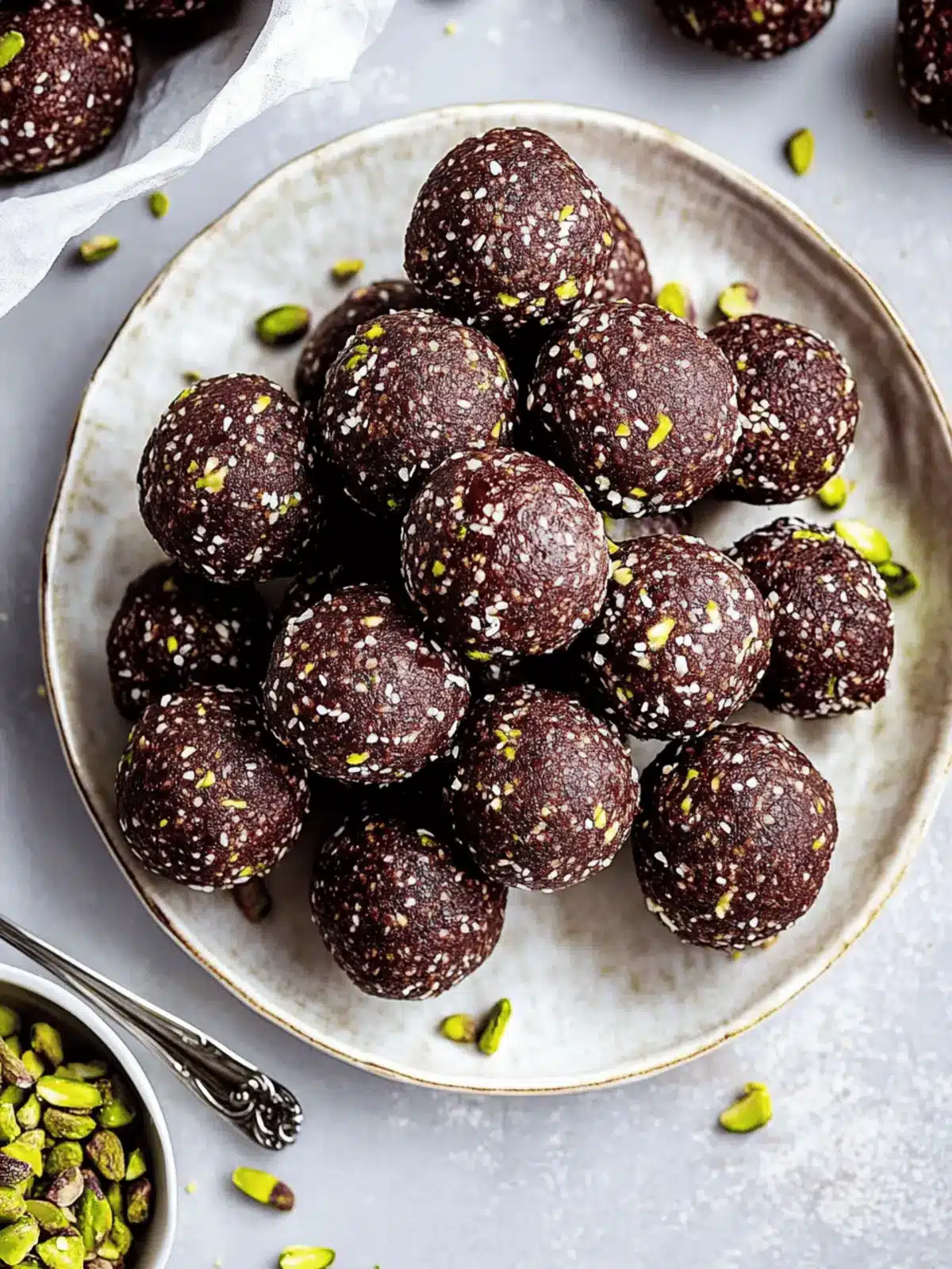 Chocolate Pistachio Bliss Balls