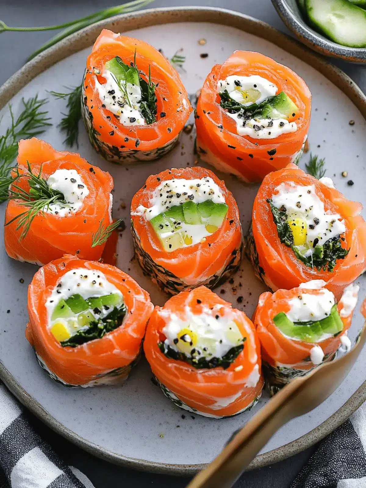 Easy Smoked Salmon Roll Ups