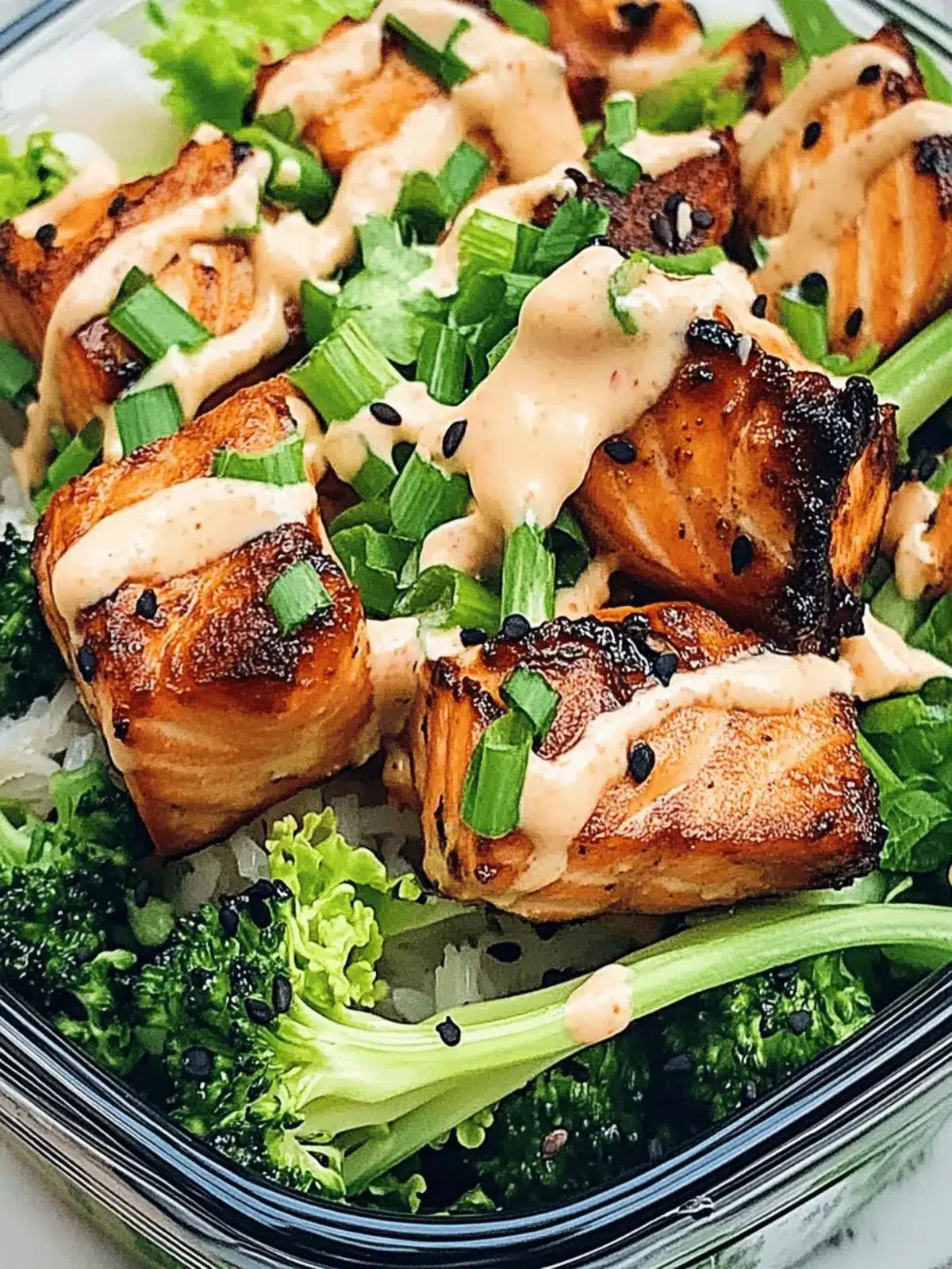 Firecracker Salmon Bowl for Meal Prep
