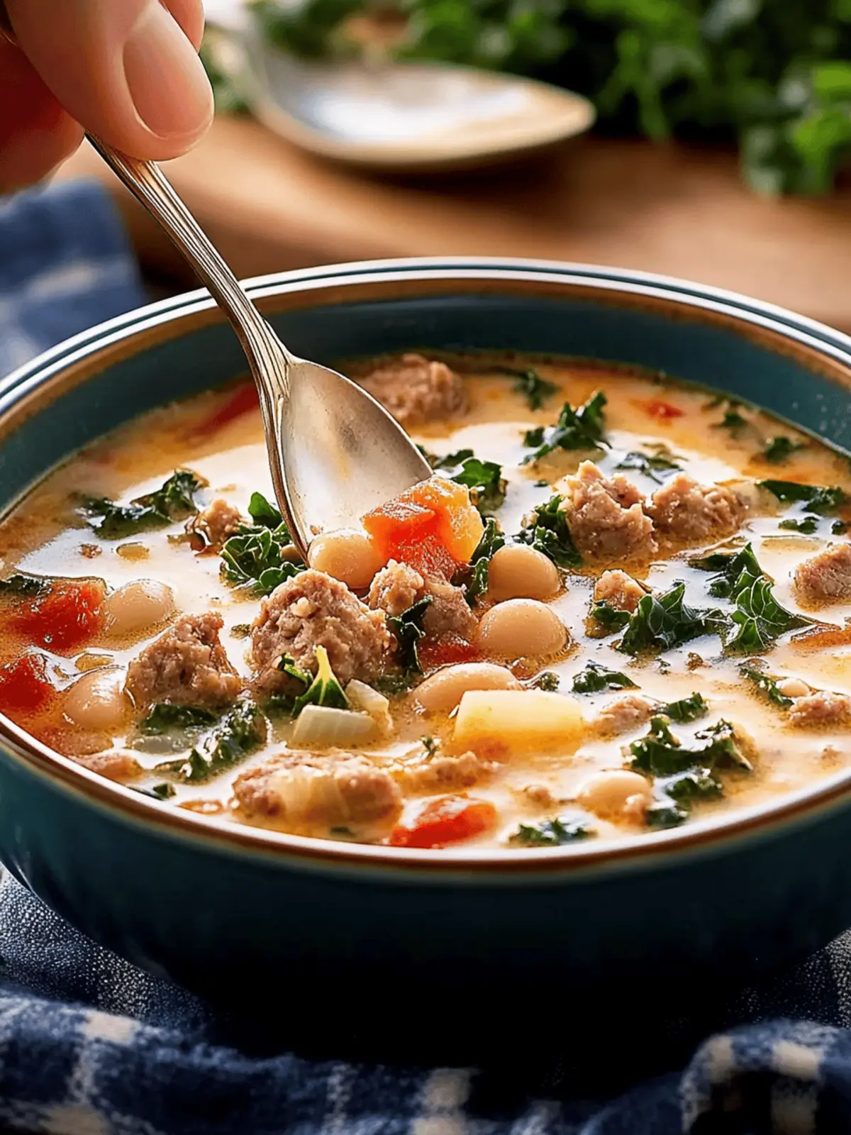 Sausage, White Bean, and Kale Soup