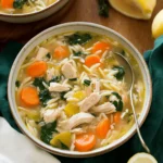 Lemon Chicken Orzo Soup