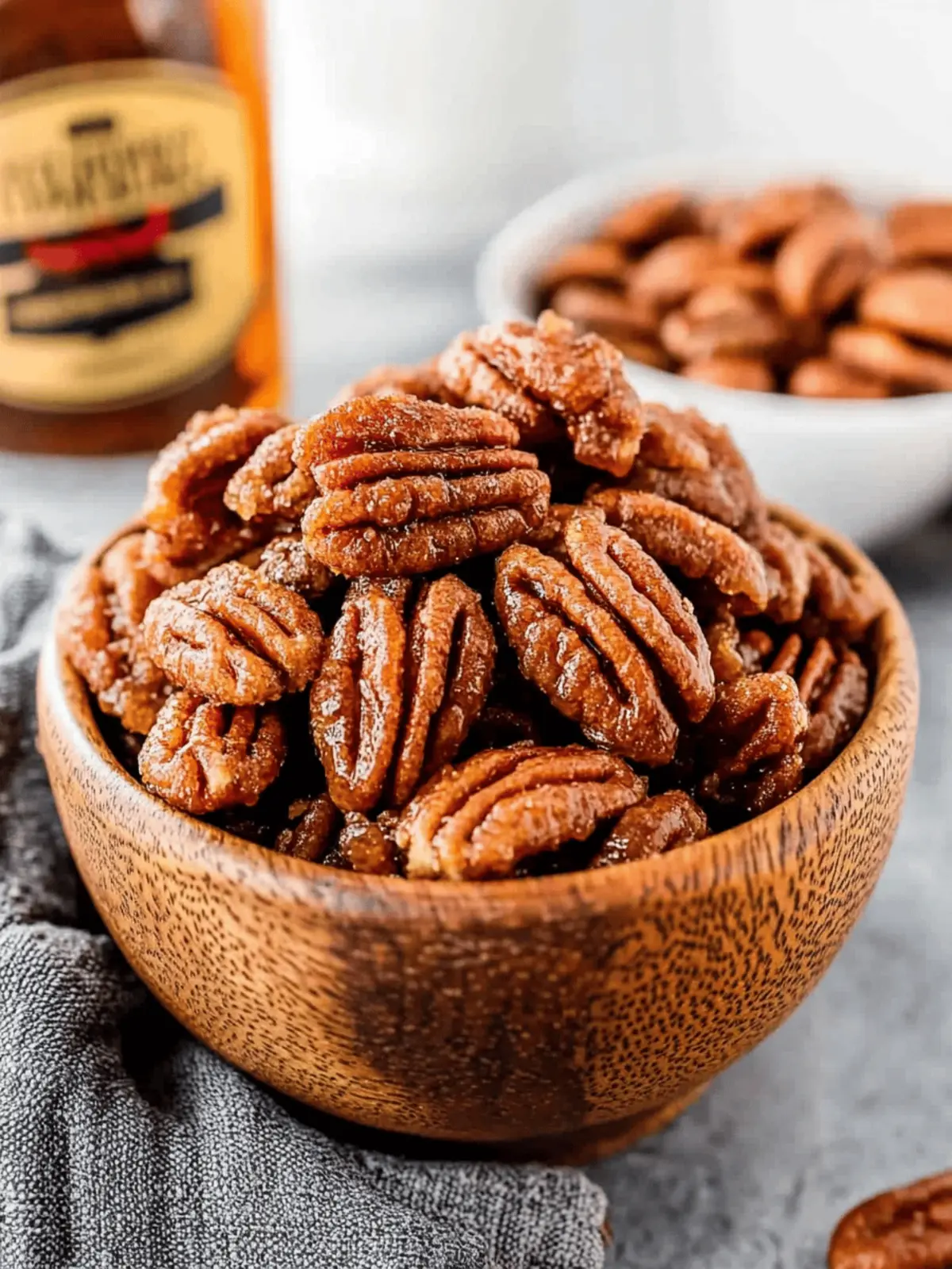 Crockpot Maple Bourbon Candied Pecans