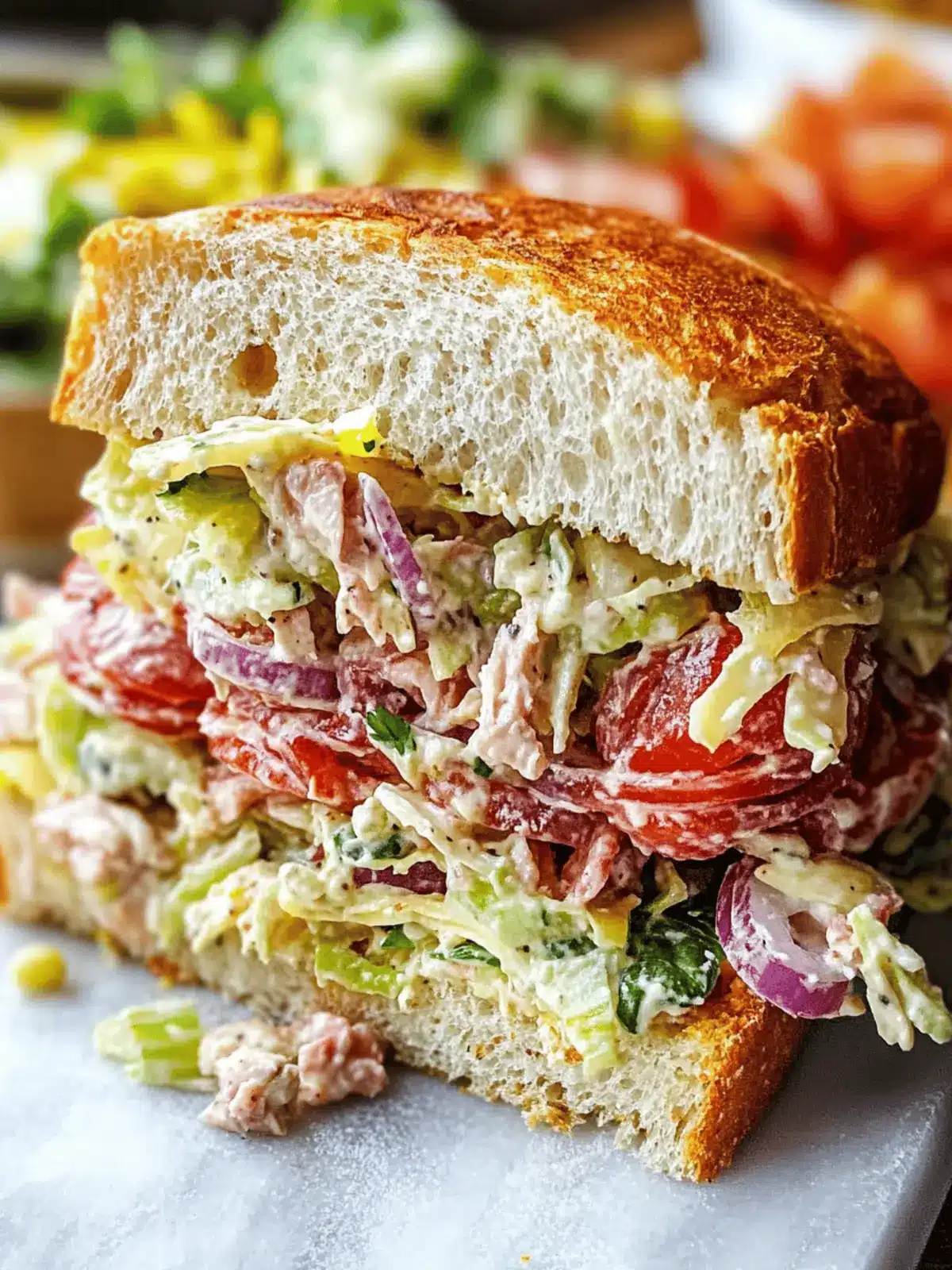 Italian Grinder Salad Sandwich (TikTok Viral Recipe)