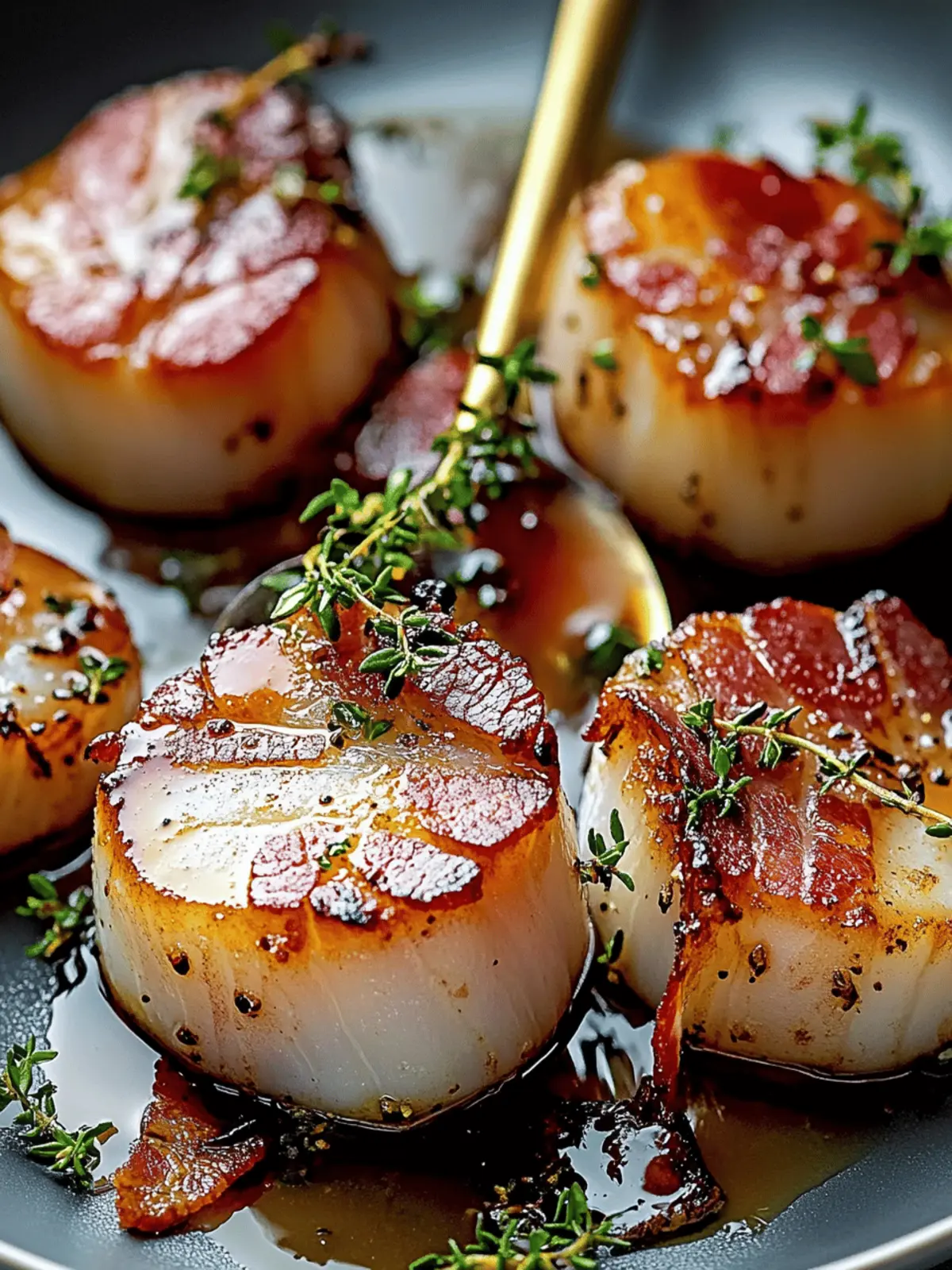 Bacon-Wrapped Maple Glazed Scallops