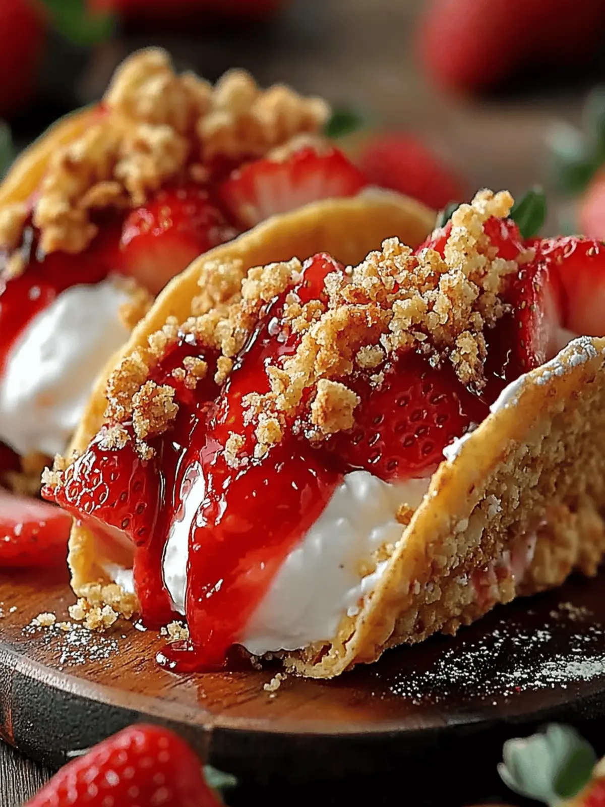 Strawberry Crunch Cheesecake Tacos