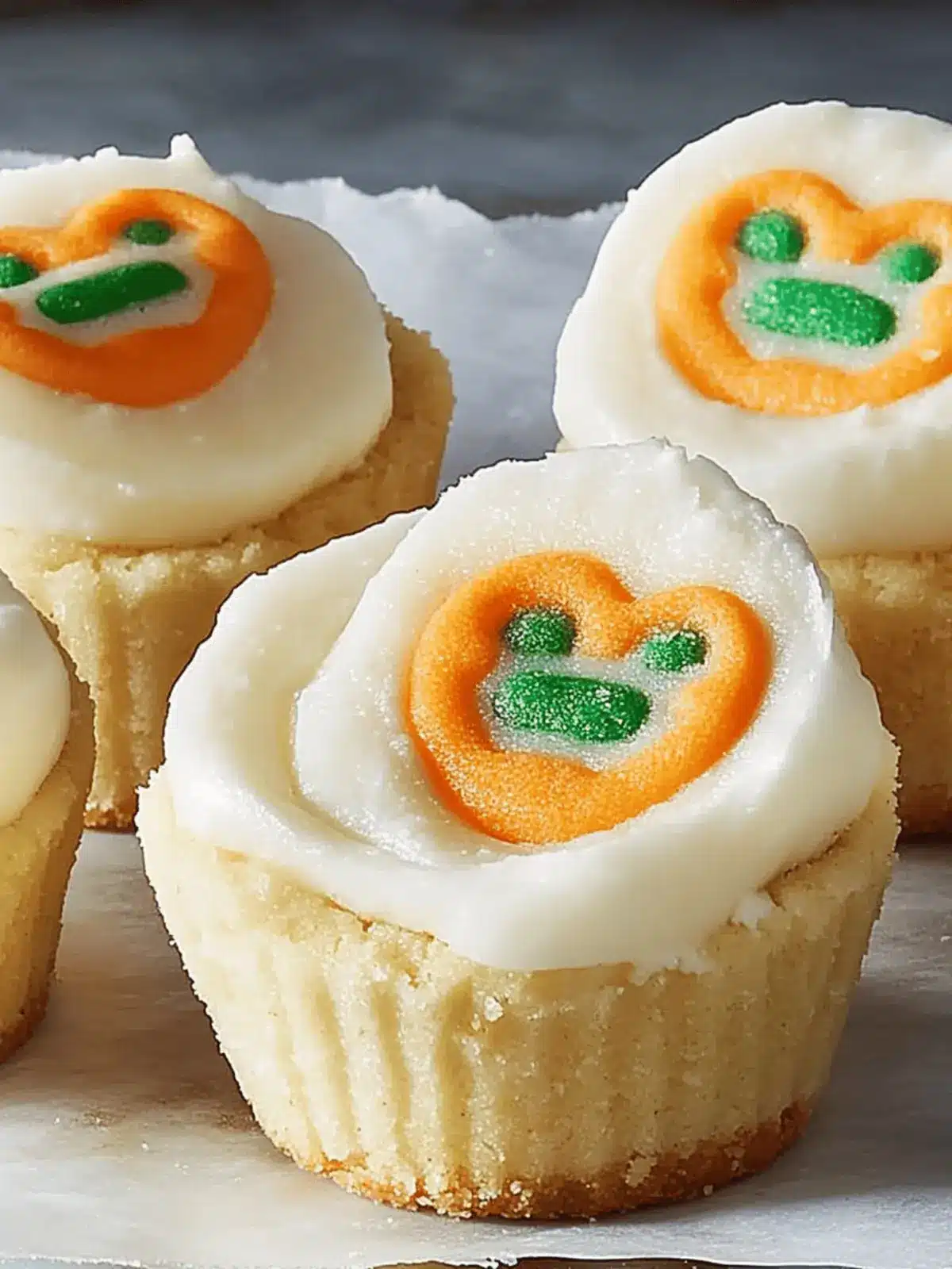 Mini Pillsbury Cookie Cheesecakes for a halloween treat