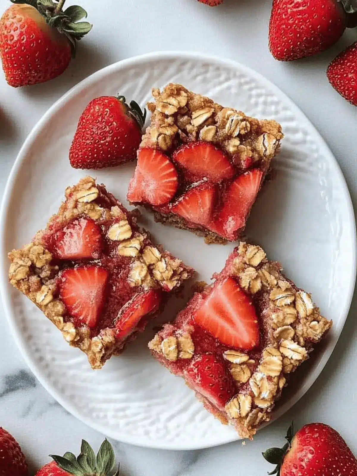Healthy Strawberry Oatmeal Bars