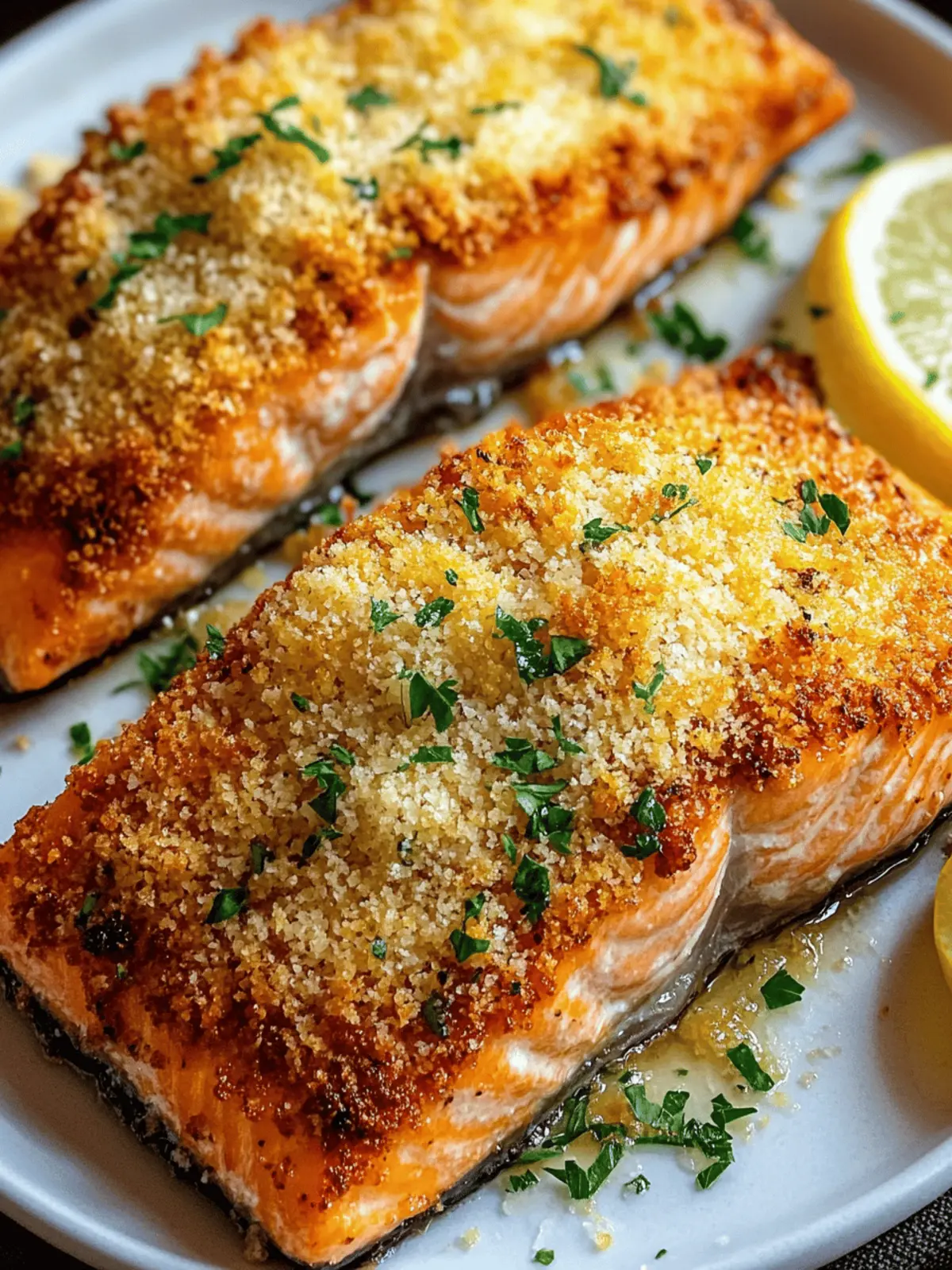 Crispy Parmesan Crusted Baked Salmon