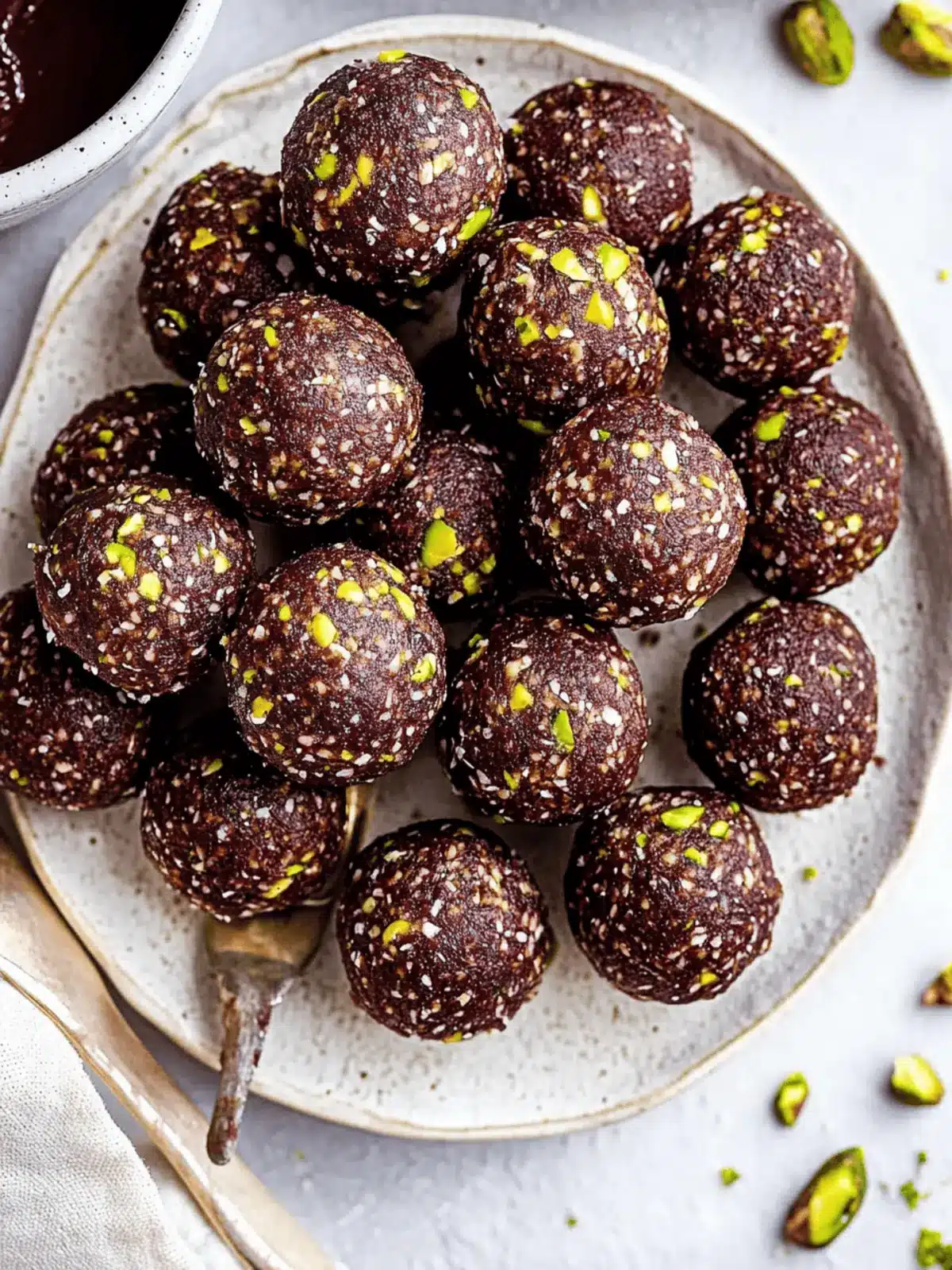 Chocolate Pistachio Bliss Balls