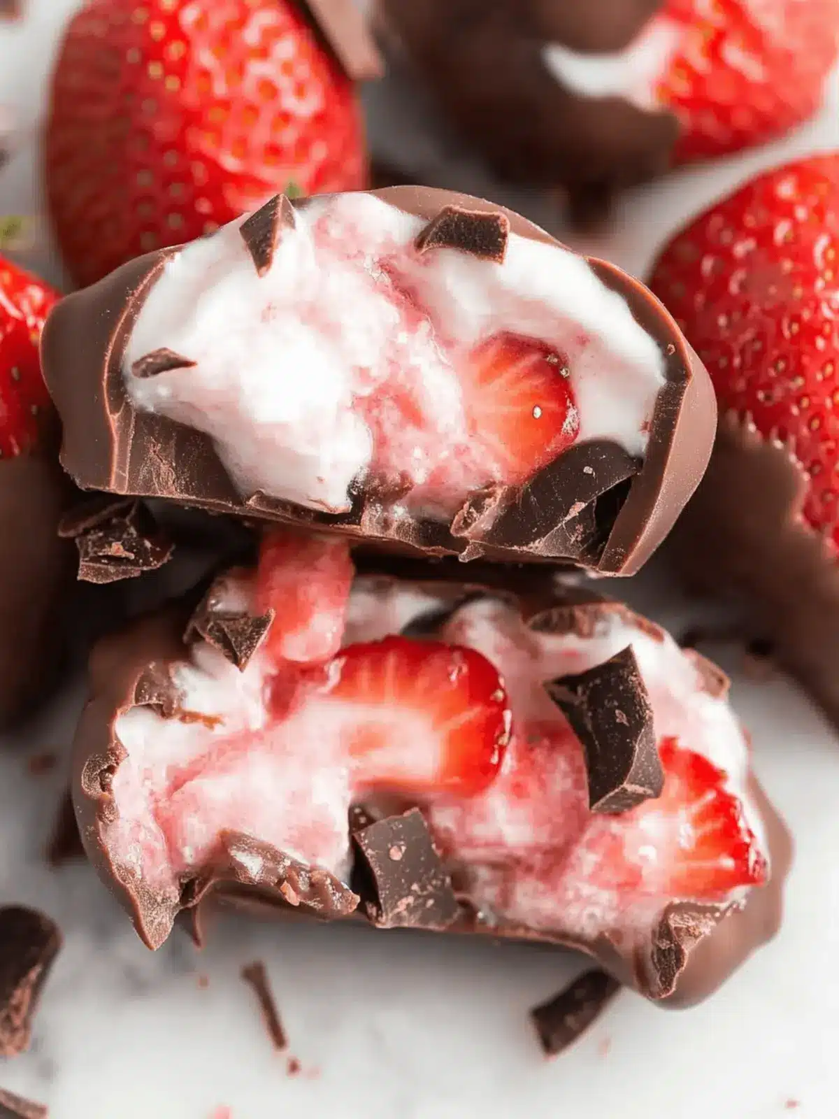 Chocolate Strawberry Yogurt Clusters