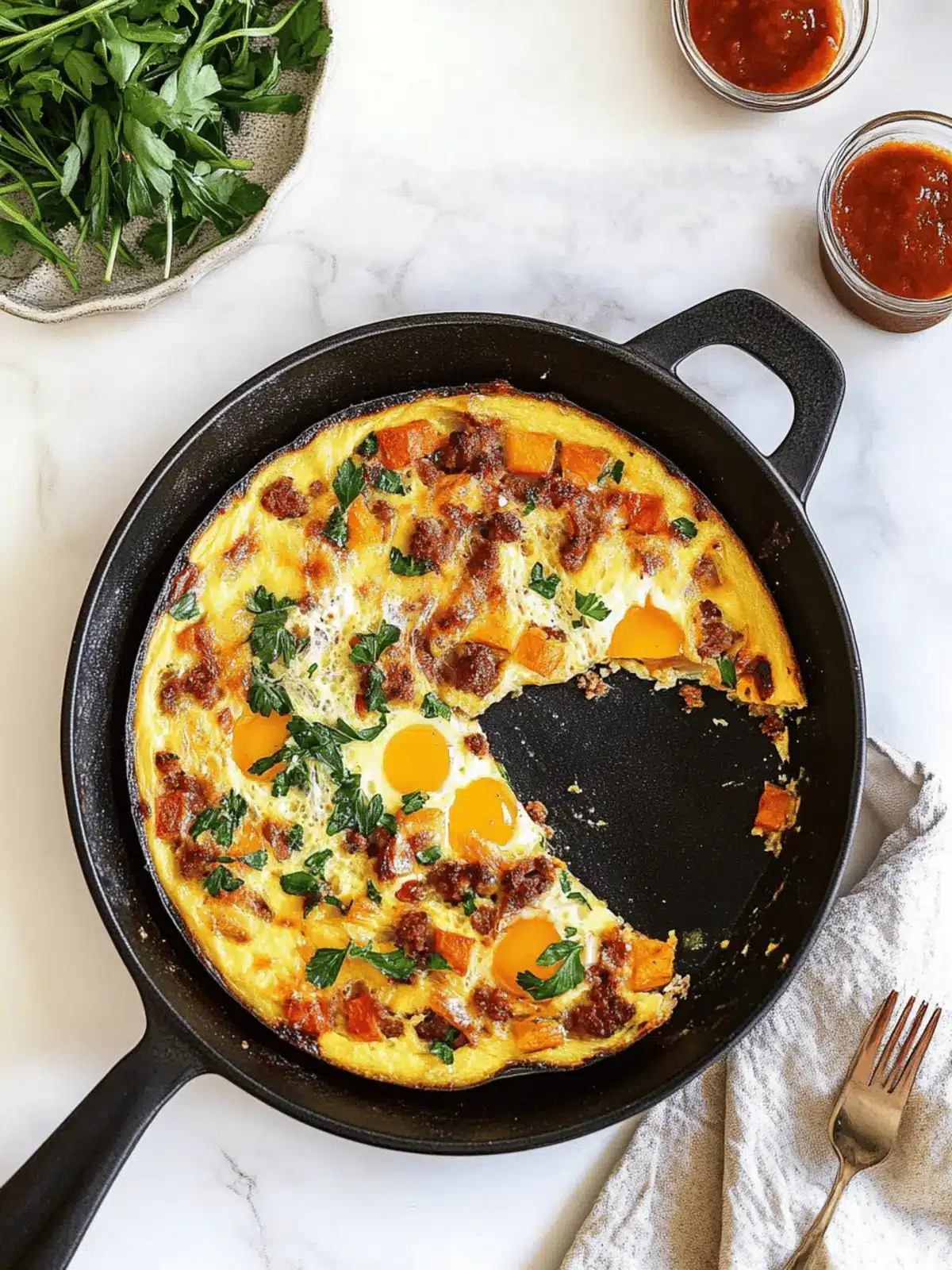 Chorizo and Butternut Squash Baked Eggs