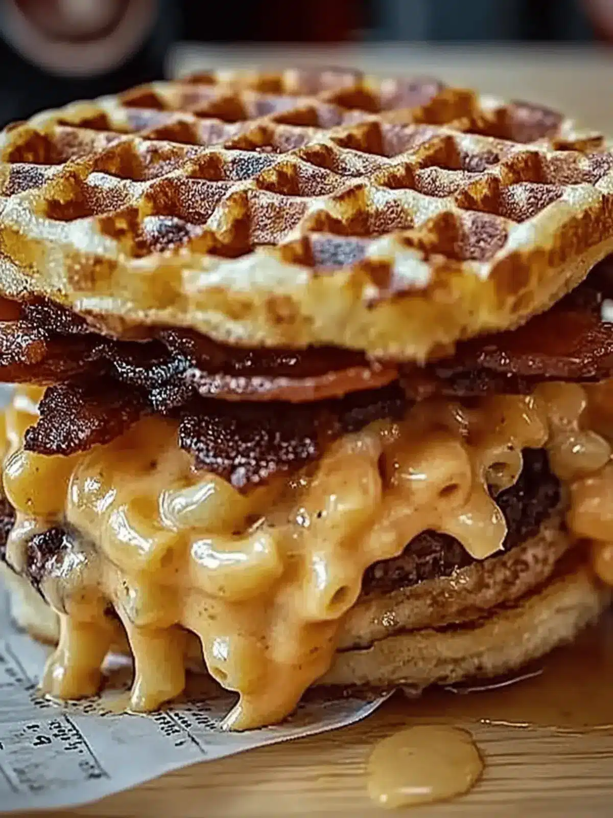 Macaroni & Cheese Waffle Burger: The Ultimate Amazing Recipe