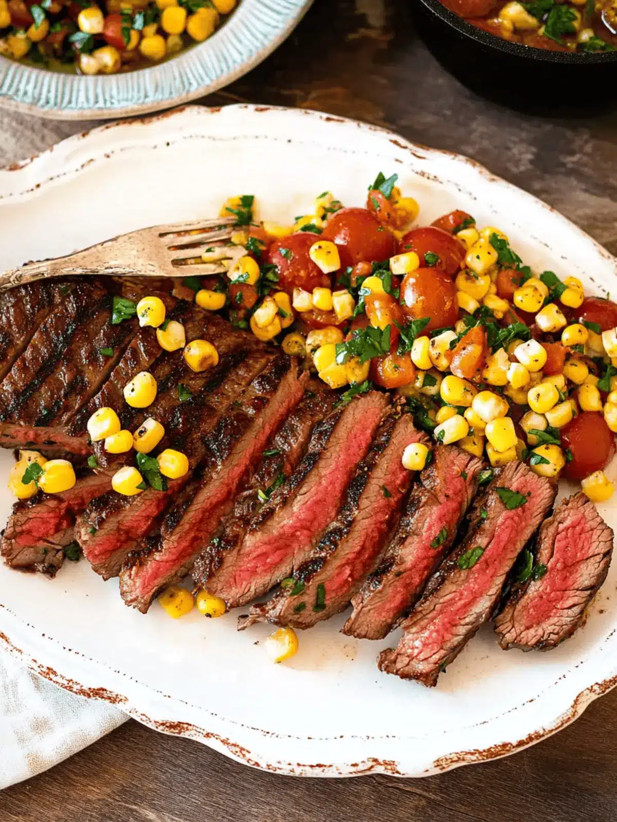 Summer Steak with Corn and Tomatoes