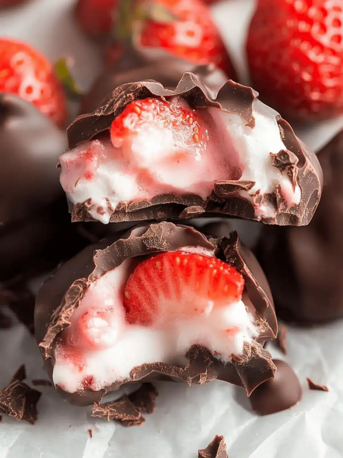 Chocolate Strawberry Yogurt Clusters