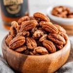 Crockpot Maple Bourbon Candied Pecans