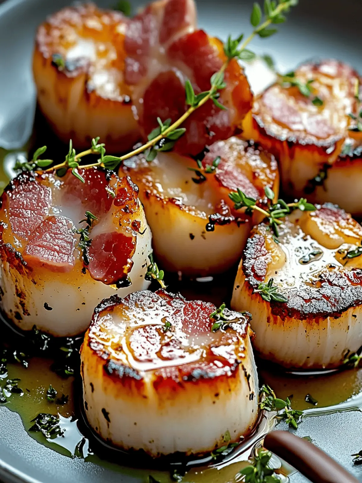 Bacon-Wrapped Maple Glazed Scallops