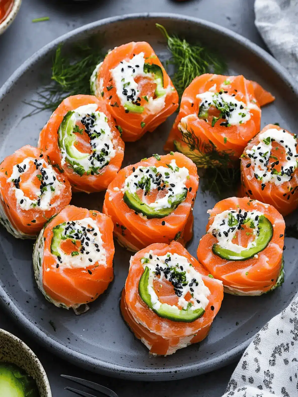 Easy Smoked Salmon Roll Ups