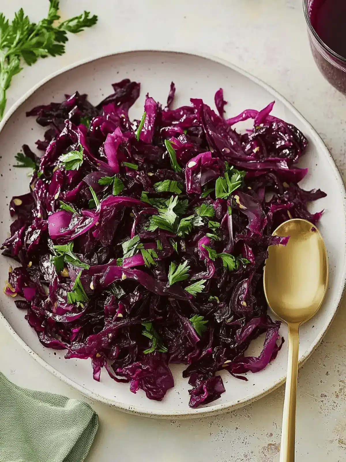 Sweet & Sour Braised Red Cabbage