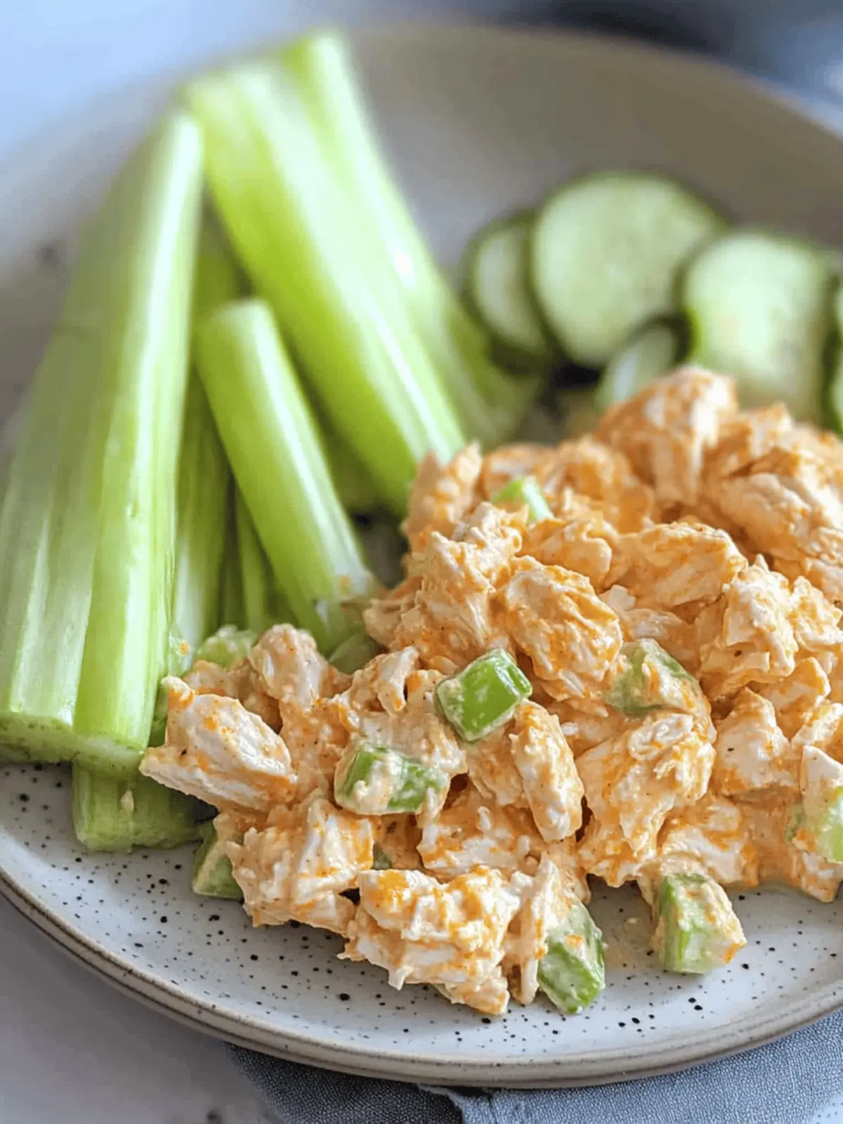 High Protein Buffalo Chicken Salad (Healthy, Easy)
