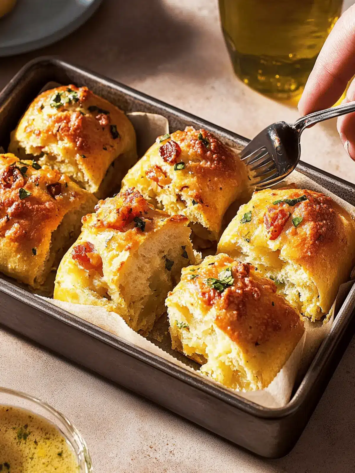 Loaded Baked Potato Dinner Rolls