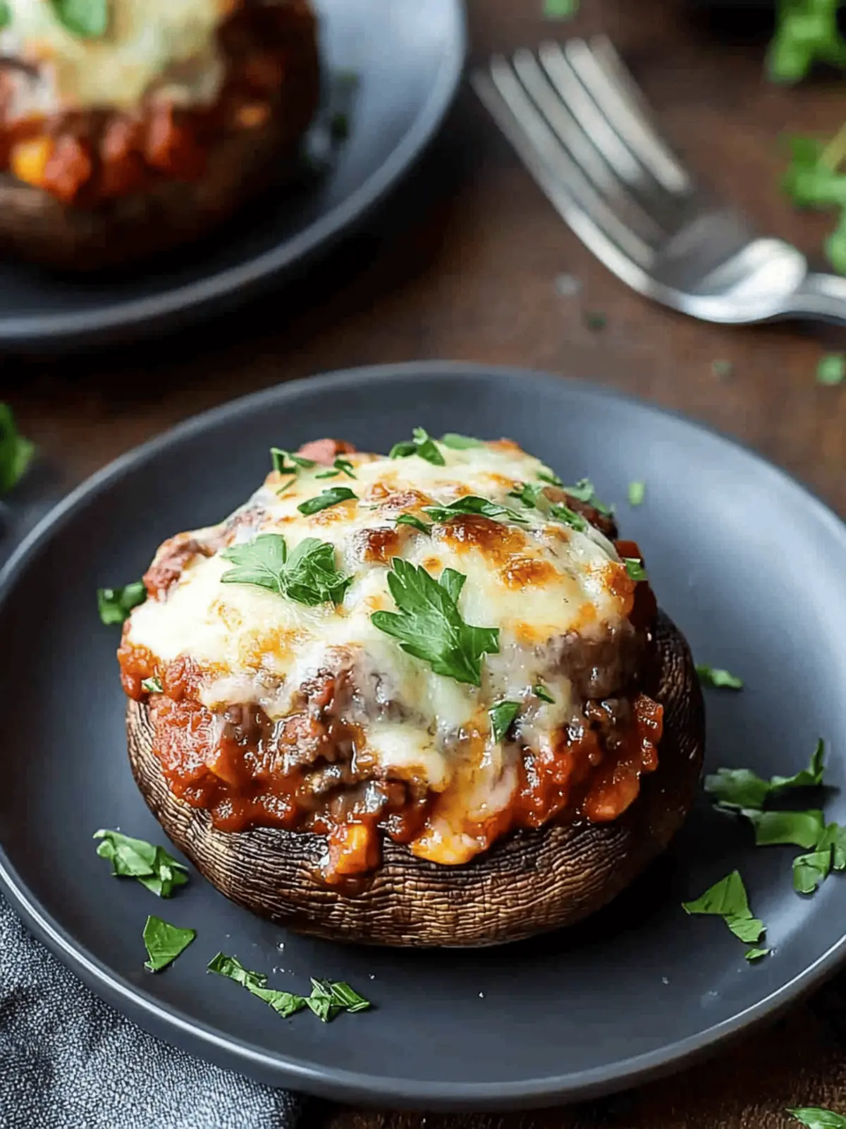 Lasagna Stuffed Mushrooms
