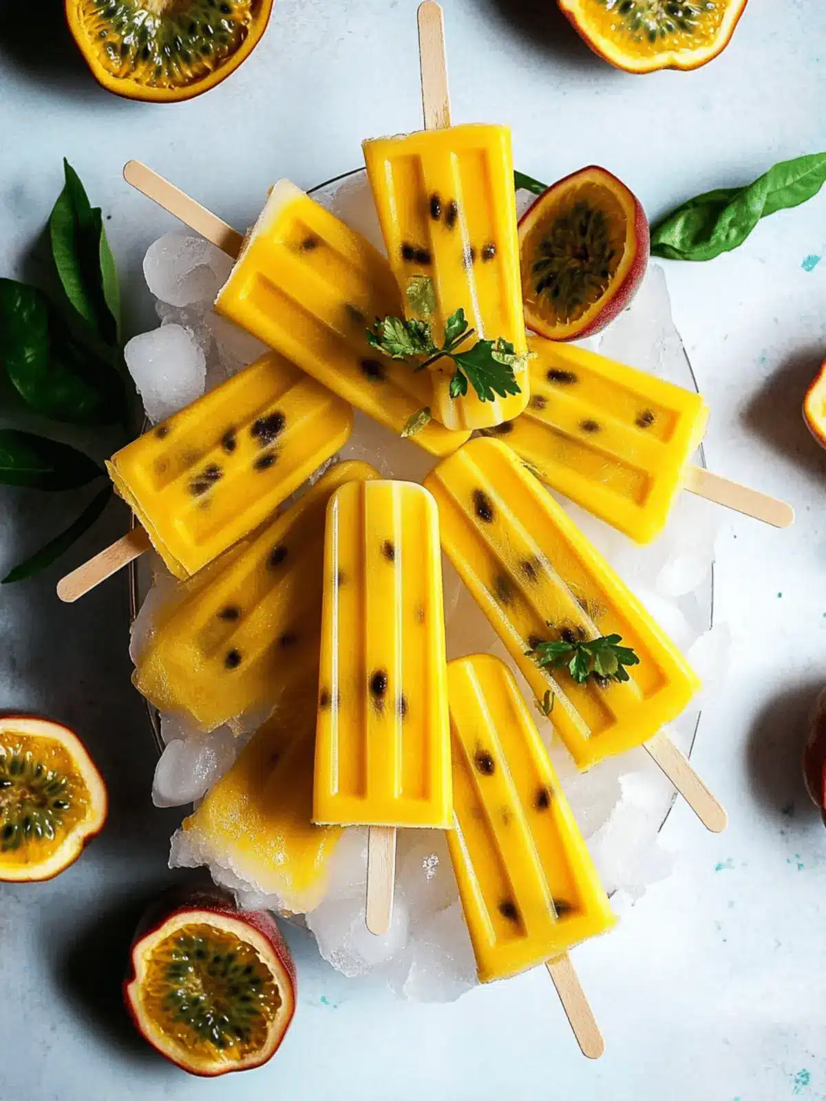Mango Passion Fruit Popsicles