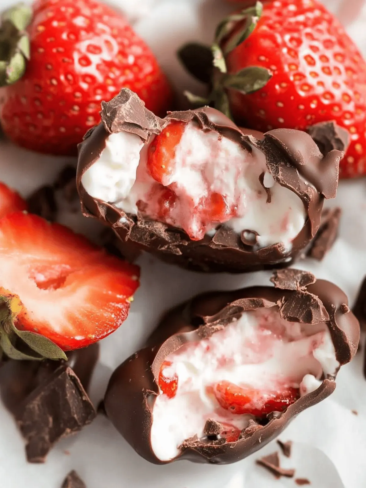 Chocolate Strawberry Yogurt Clusters