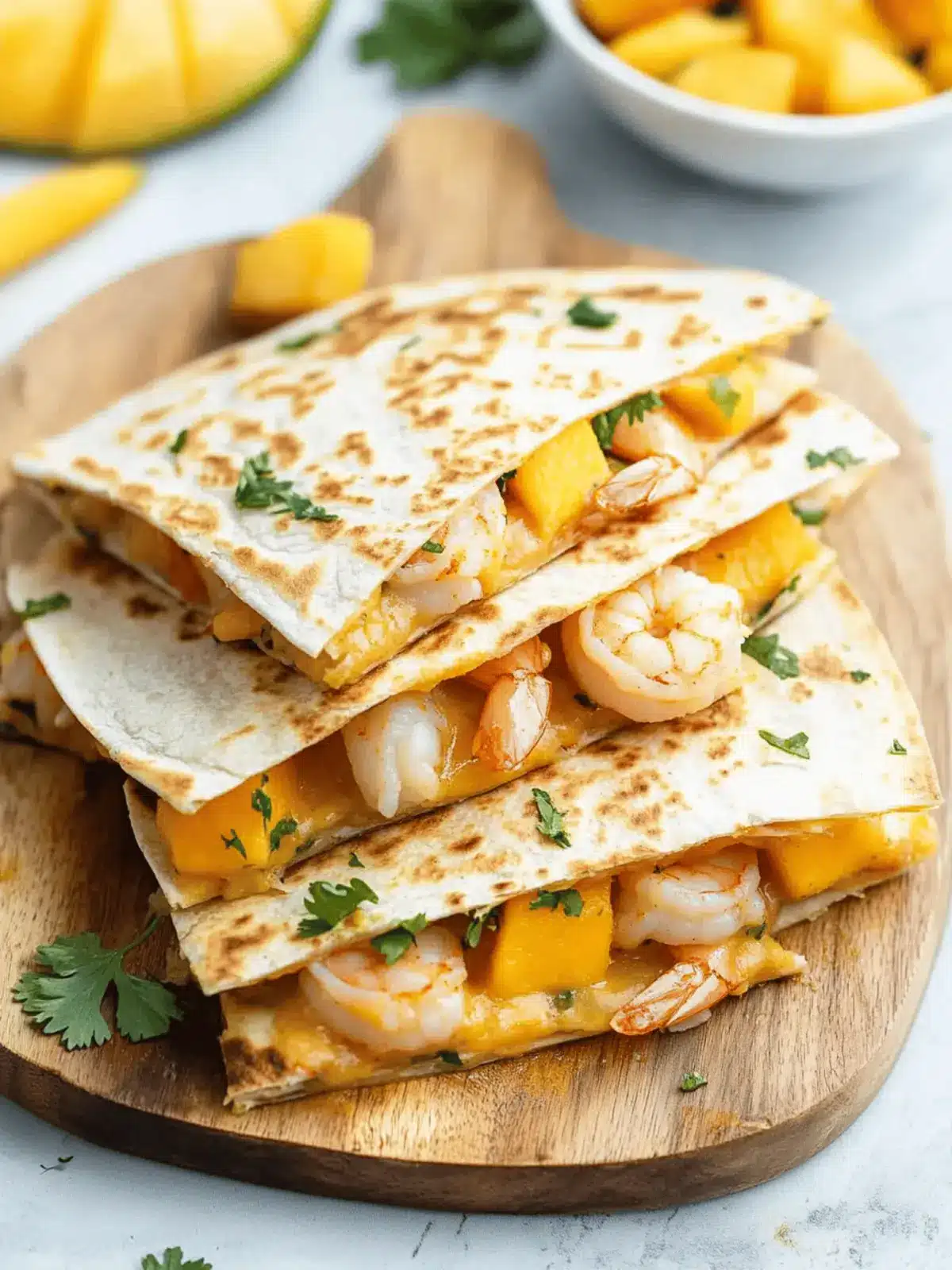 Mango & Shrimp Quesadillas
