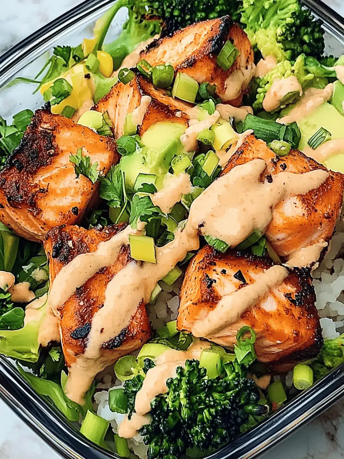 Firecracker Salmon Bowl for Meal Prep
