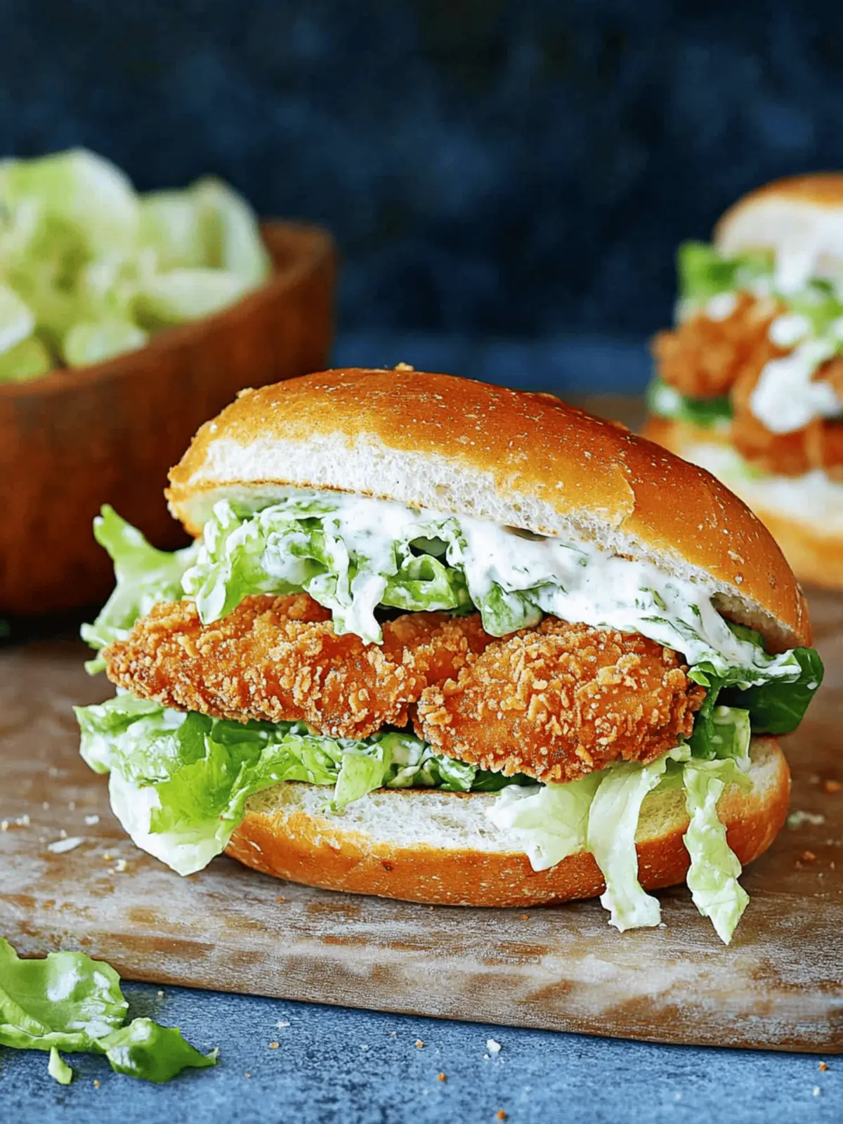 Crispy Chicken Caesar Sandwich