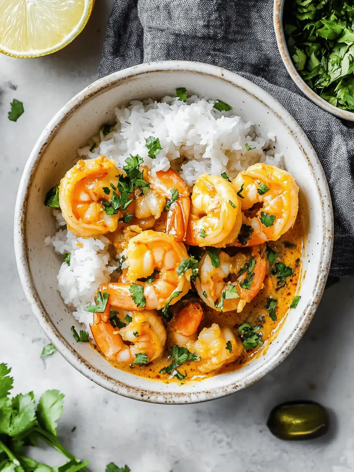 Red Thai Coconut Curry Shrimp