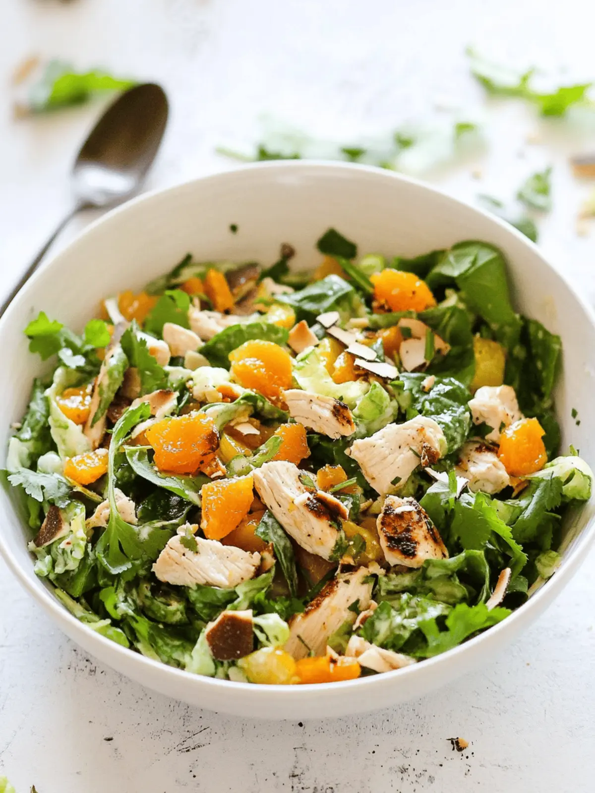 Paleo & Whole30 Mandarin Chicken Salad with Coconut Chips
