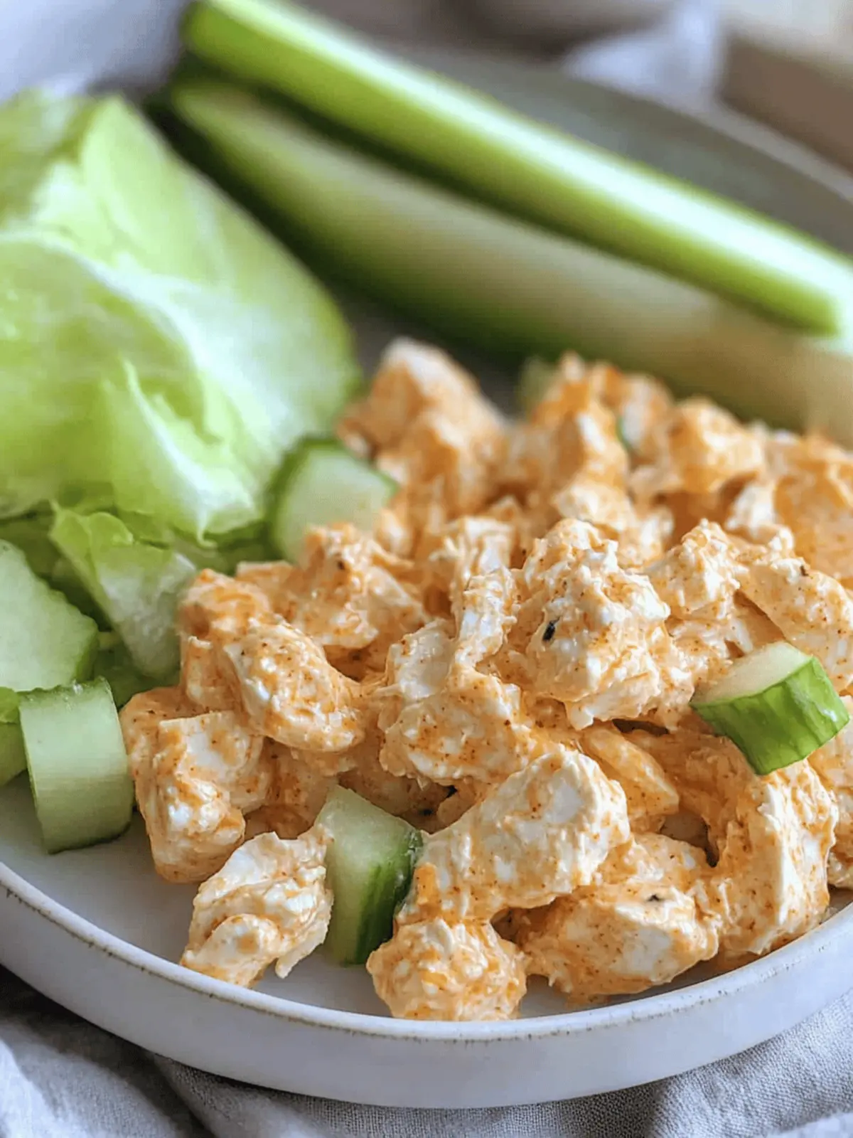 High Protein Buffalo Chicken Salad (Healthy, Easy)