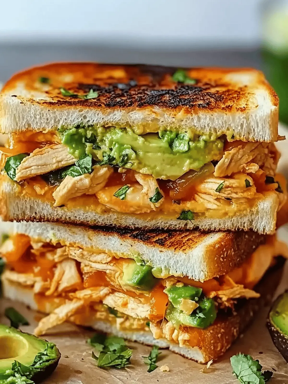 Chicken Avocado Melt Sandwich